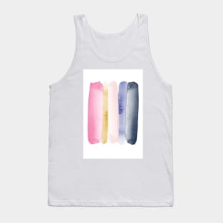 Linear Brushstroke Ombre Abstract Tank Top